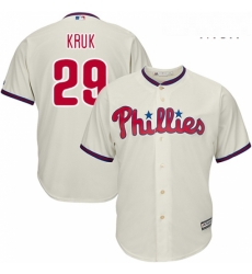 Mens Majestic Philadelphia Phillies 29 John Kruk Replica Cream Alternate Cool Base MLB Jersey Mens Majestic Philadelphia Phillies 29 John Kruk Replica Cream Alternate Cool Base MLB Jersey