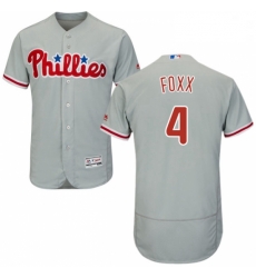 Mens Majestic Philadelphia Phillies 4 Jimmy Foxx Grey Road Flex Base Authentic Collection MLB Jersey Mens Majestic Philadelphia Phillies 4 Jimmy Foxx Grey Road Flex Base Authentic Collection MLB Jersey