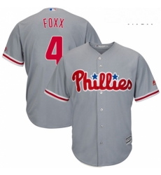 Mens Majestic Philadelphia Phillies 4 Jimmy Foxx Replica Grey Road Cool Base MLB Jersey Mens Majestic Philadelphia Phillies 4 Jimmy Foxx Replica Grey Road Cool Base MLB Jersey