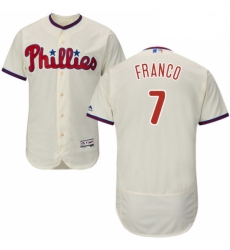 Mens Majestic Philadelphia Phillies 7 Maikel Franco Cream Alternate Flex Base Authentic Collection MLB Jersey Mens Majestic Philadelphia Phillies 7 Maikel Franco Cream Alternate Flex Base Authentic Collection MLB Jersey