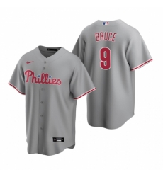 Mens Nike Philadelphia Phillies 9 Jay Bruce Gray Road Stitched Baseball Jersey Mens Nike Philadelphia Phillies 9 Jay Bruce Gray Road Stitched Baseball Jersey
