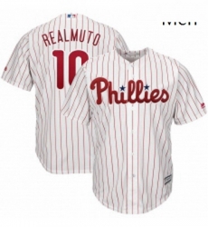 Mens Philadelphia Phillies 10 JT Realmuto Majestic White Home Cool Base Player Jersey Mens Philadelphia Phillies 10 JT Realmuto Majestic White Home Cool Base Player Jersey
