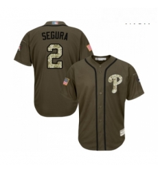 Mens Philadelphia Phillies 2 Jean Segura Authentic Green Salute to Service Baseball Jersey Mens Philadelphia Phillies 2 Jean Segura Authentic Green Salute to Service Baseball Jersey
