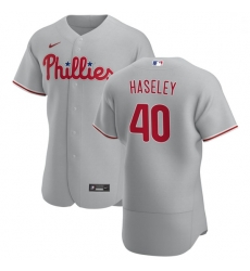 Philadelphia Phillies 40 Adam Haseley Men Nike Gray Road 2020 Authentic Player MLB Jersey Philadelphia Phillies 40 Adam Haseley Men Nike Gray Road 2020 Authentic Player MLB Jersey