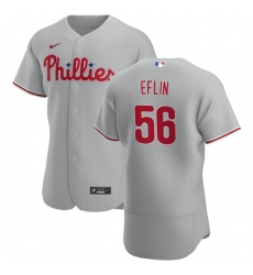 Philadelphia Phillies 56 Zach Eflin Men Nike Gray Road 2020 Authentic Player MLB Jersey Philadelphia Phillies 56 Zach Eflin Men Nike Gray Road 2020 Authentic Player MLB Jersey