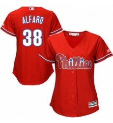 Womens Majestic Philadelphia Phillies 38 Jorge Alfaro Authentic Red Alternate Cool Base MLB Jersey Womens Majestic Philadelphia Phillies 38 Jorge Alfaro Authentic Red Alternate Cool Base MLB Jersey