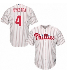 Youth Majestic Philadelphia Phillies 4 Lenny Dykstra Replica WhiteRed Strip Home Cool Base MLB Jersey Youth Majestic Philadelphia Phillies 4 Lenny Dykstra Replica WhiteRed Strip Home Cool Base MLB Jersey