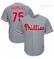 Youth Majestic Philadelphia Phillies 75 Francisco Rodriguez Replica Grey Road Cool Base MLB Jersey Youth Majestic Philadelphia Phillies 75 Francisco Rodriguez Replica Grey Road Cool Base MLB Jersey