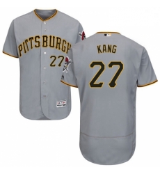 Mens Majestic Pittsburgh Pirates 27 Jung ho Kang Grey Road Flex Base Authentic Collection MLB Jersey Mens Majestic Pittsburgh Pirates 27 Jung ho Kang Grey Road Flex Base Authentic Collection MLB Jersey