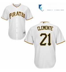 Womens Majestic Pittsburgh Pirates 21 Roberto Clemente Replica White Home Cool Base MLB Jersey Womens Majestic Pittsburgh Pirates 21 Roberto Clemente Replica White Home Cool Base MLB Jersey