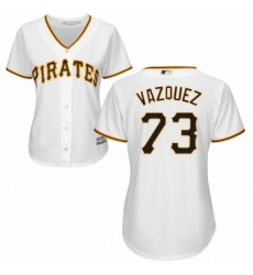Womens Majestic Pittsburgh Pirates 73 Felipe Vazquez Replica White Home Cool Base MLB Jersey Womens Majestic Pittsburgh Pirates 73 Felipe Vazquez Replica White Home Cool Base MLB Jersey