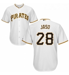 Youth Majestic Pittsburgh Pirates 28 John Jaso Replica White Home Cool Base MLB Jersey Youth Majestic Pittsburgh Pirates 28 John Jaso Replica White Home Cool Base MLB Jersey