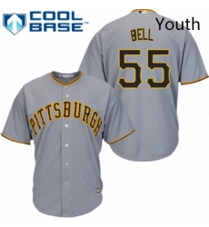 Youth Majestic Pittsburgh Pirates 55 Josh Bell Authentic Grey Road Cool Base MLB Jersey Youth Majestic Pittsburgh Pirates 55 Josh Bell Authentic Grey Road Cool Base MLB Jersey