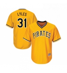 Youth Pittsburgh Pirates 31 Jordan Lyles Replica Gold Alternate Cool Base Baseball Jersey Youth Pittsburgh Pirates 31 Jordan Lyles Replica Gold Alternate Cool Base Baseball Jersey