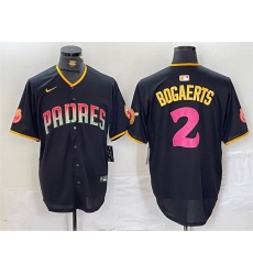 Men San Diego Padres 2 Xander Bogaerts Black Cool Base Stitched Baseball Jersey Men San Diego Padres 2 Xander Bogaerts Black Cool Base Stitched Baseball Jersey