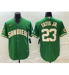 Men San Diego Padres 23 Fernando Tatis Jr Green Cool Base Stitched Baseball Jersey Men San Diego Padres 23 Fernando Tatis Jr Green Cool Base Stitched Baseball Jersey