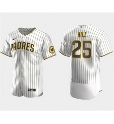 Men San Diego Padres 25 Tim Hill White Flex Base Stitched Baseball Jersey Men San Diego Padres 25 Tim Hill White Flex Base Stitched Baseball Jersey