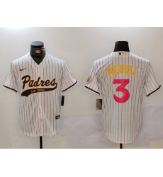 Men San Diego Padres 3 Jackson Merrill white Cool Base Stitched Baseball Jersey 009 Men San Diego Padres 3 Jackson Merrill white Cool Base Stitched Baseball Jersey 009