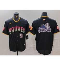 Men San Diego Padres Black Team Big Logo Cool Base Stitched Baseball JerseyS 3 Men San Diego Padres Black Team Big Logo Cool Base Stitched Baseball JerseyS 3