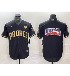 Men San Diego Padres Team Big Logo Black Gold With Patch Cool Base Stitched Baseball Jerseys Men San Diego Padres Team Big Logo Black Gold With Patch Cool Base Stitched Baseball Jerseys