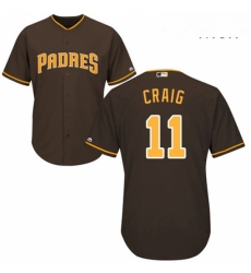 Mens Majestic San Diego Padres 11 Allen Craig Replica Brown Alternate Cool Base MLB Jersey Mens Majestic San Diego Padres 11 Allen Craig Replica Brown Alternate Cool Base MLB Jersey