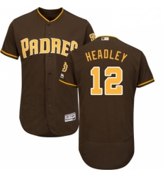 Mens Majestic San Diego Padres 12 Chase Headley Brown Alternate Flex Base Authentic Collection MLB Jersey Mens Majestic San Diego Padres 12 Chase Headley Brown Alternate Flex Base Authentic Collection MLB Jersey