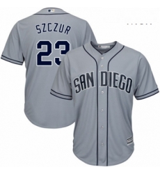Mens Majestic San Diego Padres 23 Matt Szczur Replica Grey Road Cool Base MLB Jersey Mens Majestic San Diego Padres 23 Matt Szczur Replica Grey Road Cool Base MLB Jersey