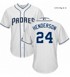 Mens Majestic San Diego Padres 24 Rickey Henderson Replica White Home Cool Base MLB Jersey Mens Majestic San Diego Padres 24 Rickey Henderson Replica White Home Cool Base MLB Jersey