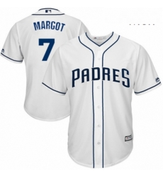 Mens Majestic San Diego Padres 7 Manuel Margot Replica White Home Cool Base MLB Jersey Mens Majestic San Diego Padres 7 Manuel Margot Replica White Home Cool Base MLB Jersey