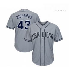 Mens San Diego Padres 43 Garrett Richards Replica Grey Road Cool Base Baseball Jersey Mens San Diego Padres 43 Garrett Richards Replica Grey Road Cool Base Baseball Jersey