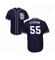 Mens San Diego Padres 55 Matt Strahm Replica Navy Blue Alternate 1 Cool Base Baseball Jersey Mens San Diego Padres 55 Matt Strahm Replica Navy Blue Alternate 1 Cool Base Baseball Jersey