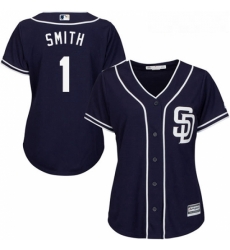 Womens Majestic San Diego Padres 1 Ozzie Smith Authentic Navy Blue Alternate 1 Cool Base MLB Jersey Womens Majestic San Diego Padres 1 Ozzie Smith Authentic Navy Blue Alternate 1 Cool Base MLB Jersey