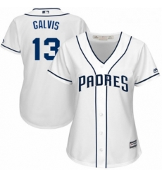 Womens Majestic San Diego Padres 13 Freddy Galvis Authentic White Home Cool Base MLB Jersey Womens Majestic San Diego Padres 13 Freddy Galvis Authentic White Home Cool Base MLB Jersey
