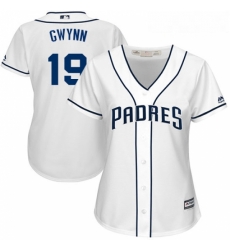 Womens Majestic San Diego Padres 19 Tony Gwynn Replica White Home Cool Base MLB Jersey Womens Majestic San Diego Padres 19 Tony Gwynn Replica White Home Cool Base MLB Jersey