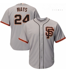 Mens Majestic San Francisco Giants 24 Willie Mays Replica Grey Road 2 Cool Base MLB Jersey Mens Majestic San Francisco Giants 24 Willie Mays Replica Grey Road 2 Cool Base MLB Jersey