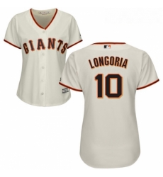 Womens Majestic San Francisco Giants 10 Evan Longoria Replica Cream Home Cool Base MLB Jersey Womens Majestic San Francisco Giants 10 Evan Longoria Replica Cream Home Cool Base MLB Jersey