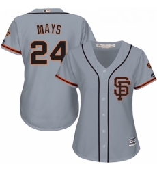 Womens Majestic San Francisco Giants 24 Willie Mays Authentic Grey Road 2 Cool Base MLB Jersey Womens Majestic San Francisco Giants 24 Willie Mays Authentic Grey Road 2 Cool Base MLB Jersey