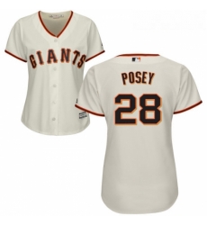 Womens Majestic San Francisco Giants 28 Buster Posey Authentic Cream Home Cool Base MLB Jersey Womens Majestic San Francisco Giants 28 Buster Posey Authentic Cream Home Cool Base MLB Jersey