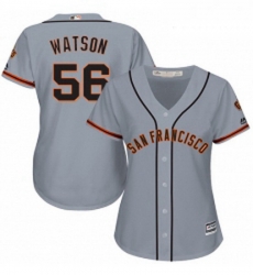 Womens Majestic San Francisco Giants 56 Tony Watson Replica Grey Road Cool Base MLB Jersey Womens Majestic San Francisco Giants 56 Tony Watson Replica Grey Road Cool Base MLB Jersey