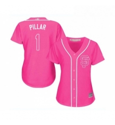 Womens San Francisco Giants 1 Kevin Pillar Replica Pink Fashion Cool Base Baseball Jersey Womens San Francisco Giants 1 Kevin Pillar Replica Pink Fashion Cool Base Baseball Jersey