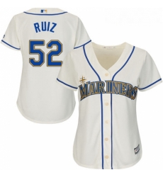 Womens Majestic Seattle Mariners 52 Carlos Ruiz Replica Cream Alternate Cool Base MLB Jersey Womens Majestic Seattle Mariners 52 Carlos Ruiz Replica Cream Alternate Cool Base MLB Jersey