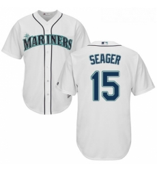 Youth Majestic Seattle Mariners 15 Kyle Seager Replica White Home Cool Base MLB Jersey Youth Majestic Seattle Mariners 15 Kyle Seager Replica White Home Cool Base MLB Jersey
