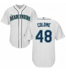 Youth Majestic Seattle Mariners 48 Alex Colome Replica White Home Cool Base MLB Jersey Youth Majestic Seattle Mariners 48 Alex Colome Replica White Home Cool Base MLB Jersey