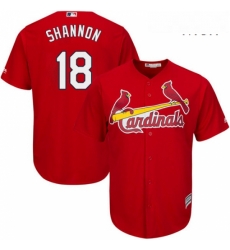 Mens Majestic St Louis Cardinals 18 Mike Shannon Replica Red Alternate Cool Base MLB Jersey Mens Majestic St Louis Cardinals 18 Mike Shannon Replica Red Alternate Cool Base MLB Jersey