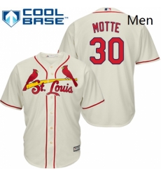 Mens Majestic St Louis Cardinals 30 Jason Motte Replica Cream Alternate Cool Base MLB Jersey Mens Majestic St Louis Cardinals 30 Jason Motte Replica Cream Alternate Cool Base MLB Jersey