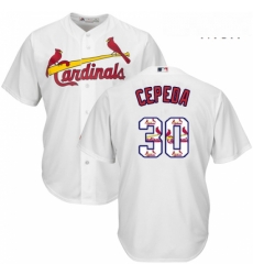 Mens Majestic St Louis Cardinals 30 Orlando Cepeda Authentic White Team Logo Fashion Cool Base MLB Jersey Mens Majestic St Louis Cardinals 30 Orlando Cepeda Authentic White Team Logo Fashion Cool Base MLB Jersey