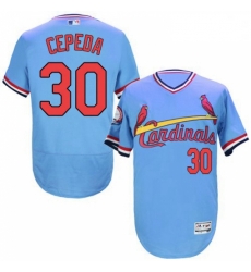 Mens Majestic St Louis Cardinals 30 Orlando Cepeda Light Blue FlexBase Authentic Collection MLB JerseyCooperst Mens Majestic St Louis Cardinals 30 Orlando Cepeda Light Blue FlexBase Authentic Collection MLB JerseyCooperst