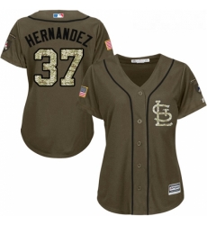 Womens Majestic St Louis Cardinals 37 Keith Hernandez Authentic Green Salute to Service MLB Jersey Womens Majestic St Louis Cardinals 37 Keith Hernandez Authentic Green Salute to Service MLB Jersey