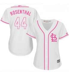Womens Majestic St Louis Cardinals 44 Trevor Rosenthal Replica White Fashion Cool Base MLB Jersey Womens Majestic St Louis Cardinals 44 Trevor Rosenthal Replica White Fashion Cool Base MLB Jersey