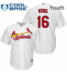 Youth Majestic St Louis Cardinals 16 Kolten Wong Replica White Home Cool Base MLB Jersey Youth Majestic St Louis Cardinals 16 Kolten Wong Replica White Home Cool Base MLB Jersey